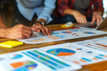 Fototapeta premium Planning, analyzing investments, engaging with businesspeople, and offering advice