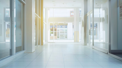 Fototapeta premium empty storefront or shop entrance retail for rent : Generative AI