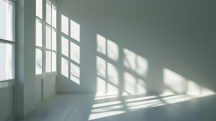 empty room with window shadow : Generative AI