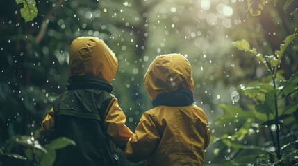 kids playing in rain wildlife watching 4k 01.jpeg