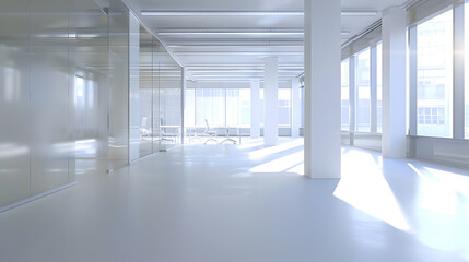 Fototapeta premium Modern empty business space Brand new office : Generative AI