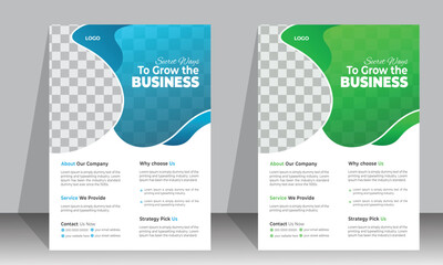 Corporate creative Business flyer design  with 2 gradient Colour. business flyer brochure design template