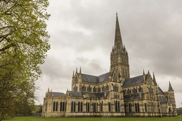 Obraz premium Gothic Salisbury Cathedral, United Kingdom