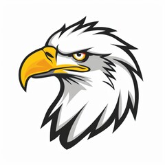 Obraz premium Vector clipart illustration portrait of a bald eagle.