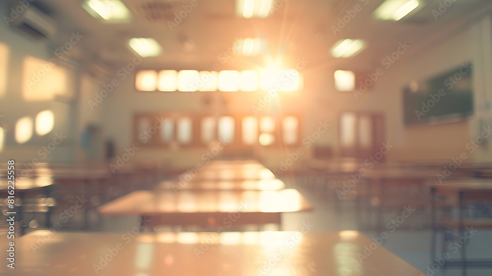 Leinwandbilder blur image of empty classroom : generative ai