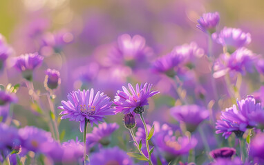  field of purple asters,