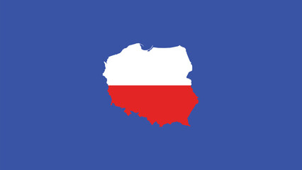 Poland Emblem Map European Nations 2024 Teams Countries European Germany Football Symbol Logo Design Vector Illustration