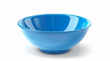 A simple vector illustration of a blue bowl on a white background.

