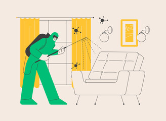 Home sterilization services abstract concept vector illustration.