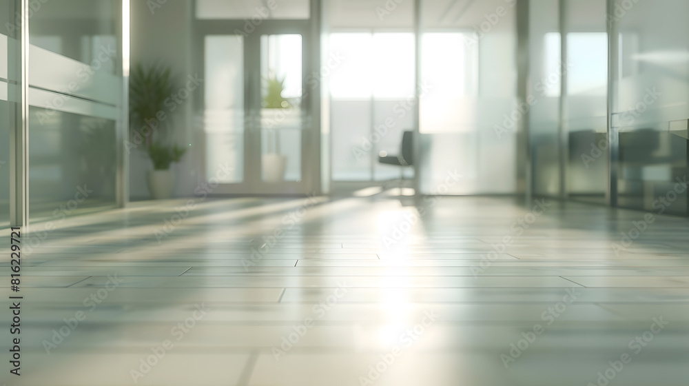 Poster On the blurred background of the empty office room : Generative AI