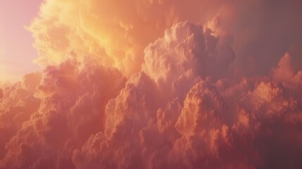 Close-Up of Mammatus Clouds Against a Pale Pink Dusk Sky with Surreal and Soft Appearance