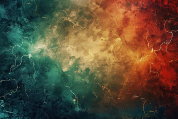 Colorful Grunge Background with Lightning Effect