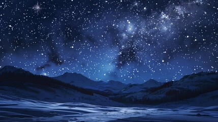 Fototapeta premium A beautiful digital image of the night sky, showcasing stars and constellations.