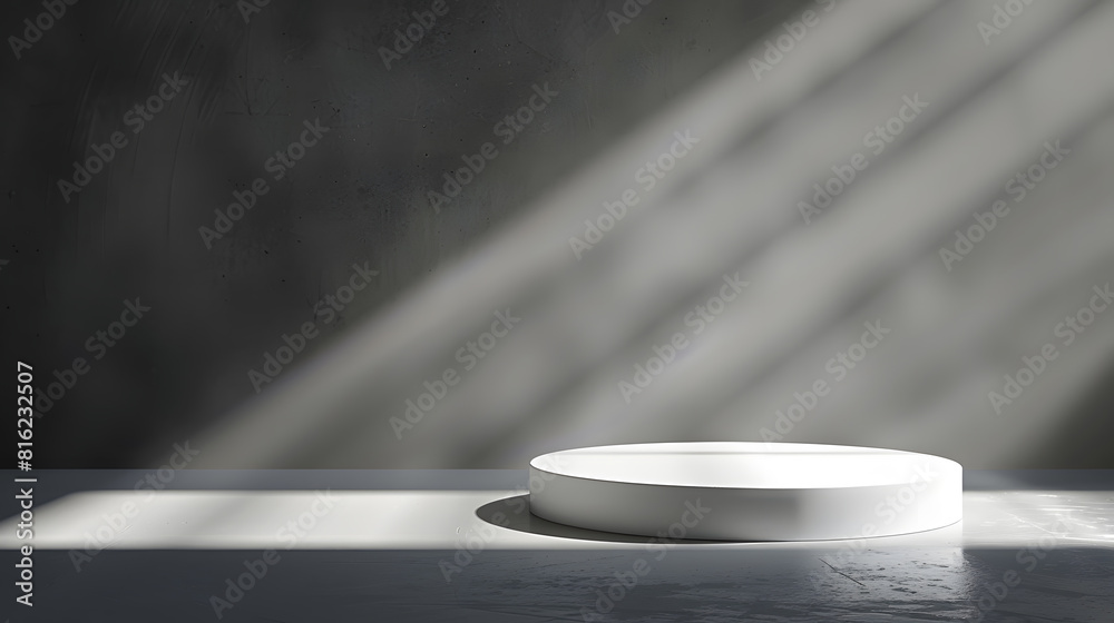 Aufkleber gray background for product presentation with beautiful lights and shadows : generative ai