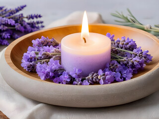 Lavender-Infused Candle Meditation in Zen Retreat.