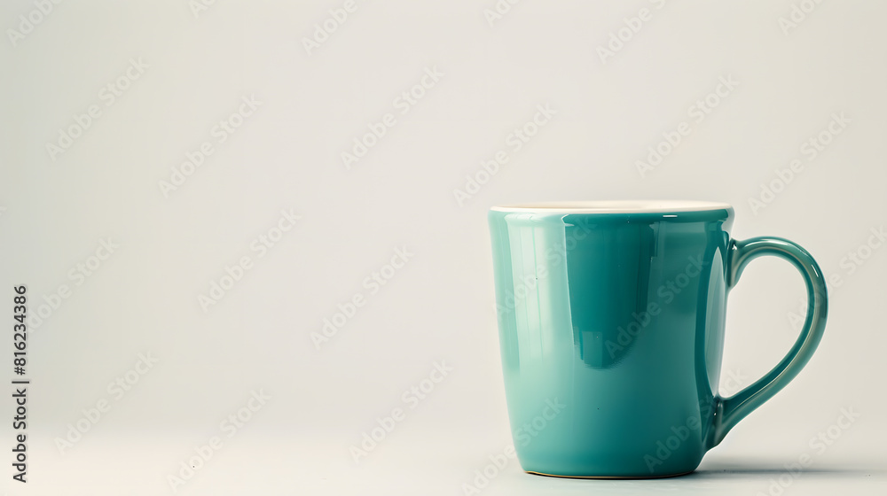 Poster empty mug isolated on white background : generative ai