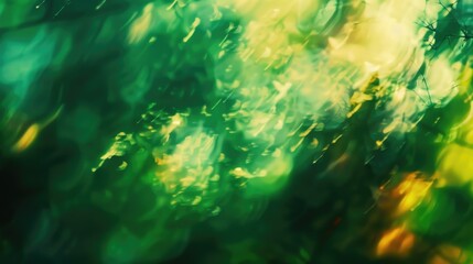 Fototapeta na wymiar Abstract Background with Green Blurred Effect and Vibrant Colors