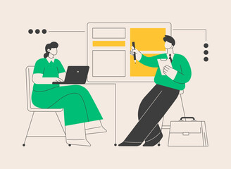 Internship abstract concept vector illustration.