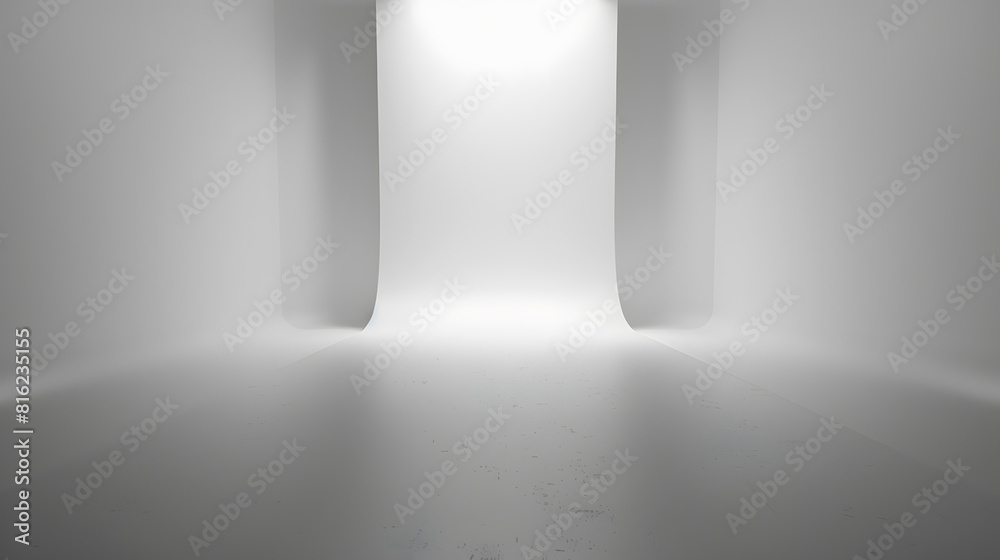 Leinwandbilder clear empty white and grey studio backdrop background : generative ai