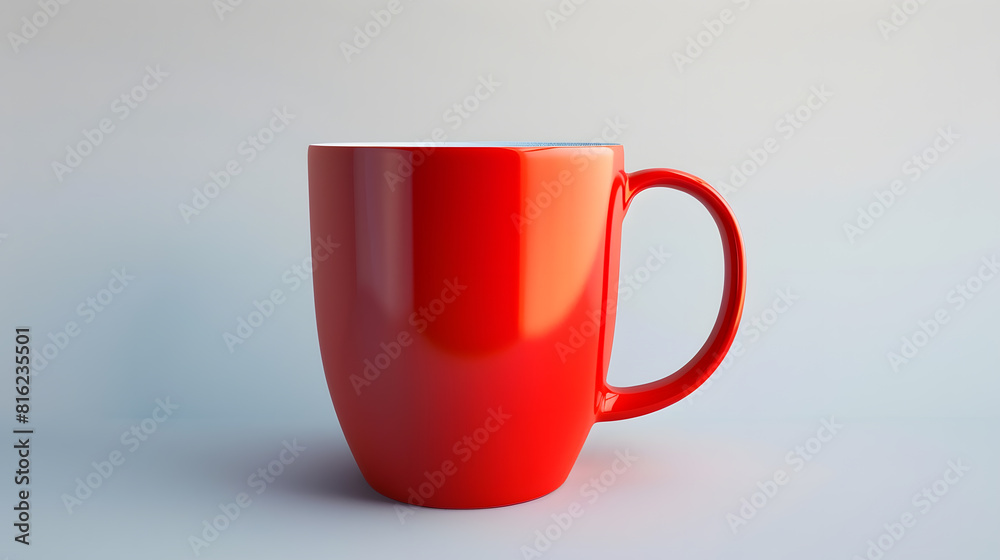 Poster empty mug isolated on white background : Generative AI