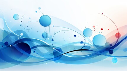 Blue abstract background image with waves and circles. Soft and dynamic, this image can be used for a variety of purposes, such as a wallpaper, background for presentations, or design element.