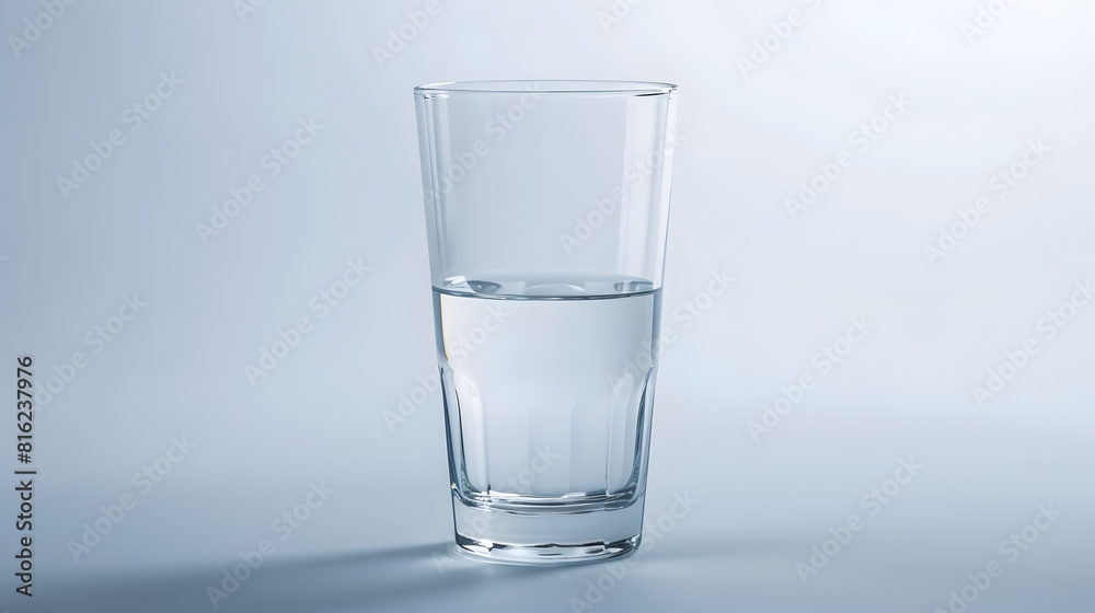 Aufkleber Empty drinking highball glass isolated on white background with clipping path : Generative AI