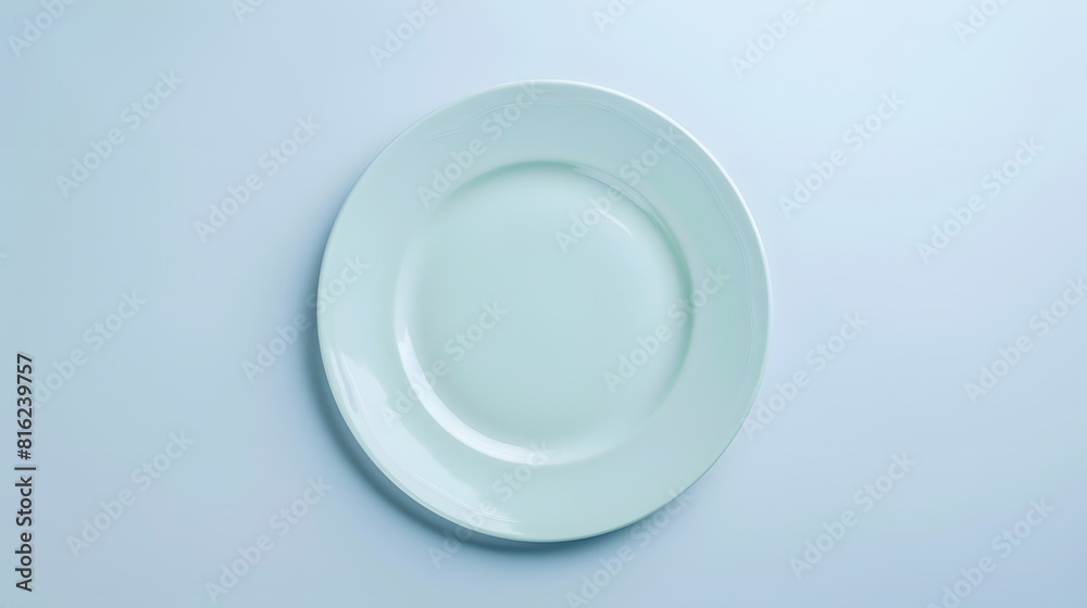 Poster Empty plate isolated on white background After some edits : Generative AI