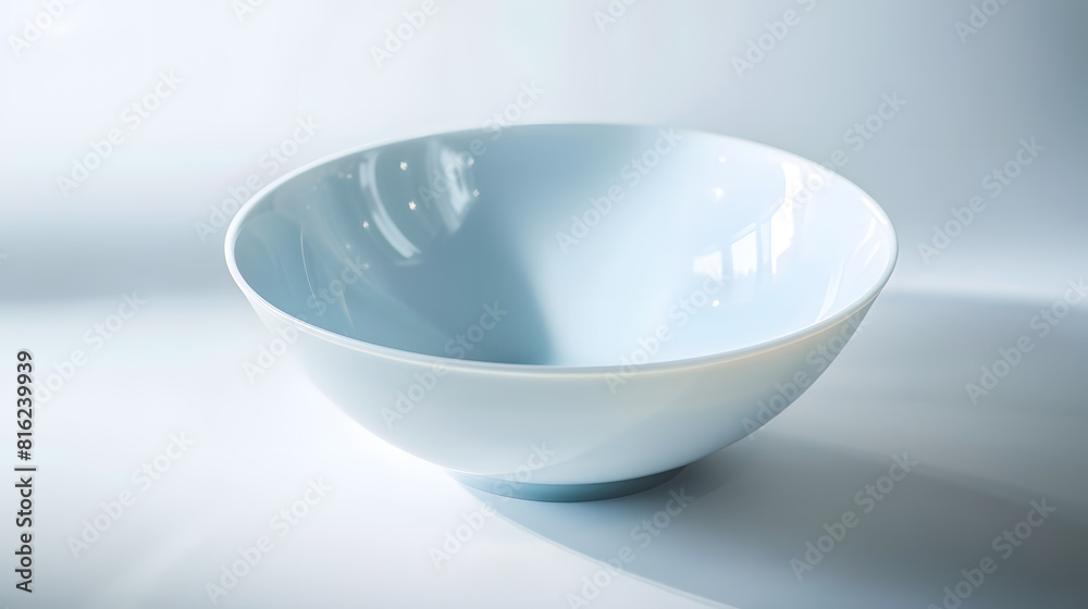 Poster empty bowl isolated on white background : generative ai