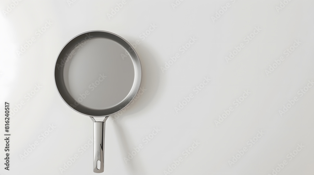 Poster new frying pan isolated on a white background : generative ai