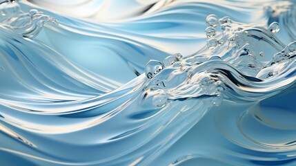 The white foam contrasts beautifully with the blue water, creating a dramatic and dynamic image. The wave is captured in mid-crash, with its water cascading down the rocks.