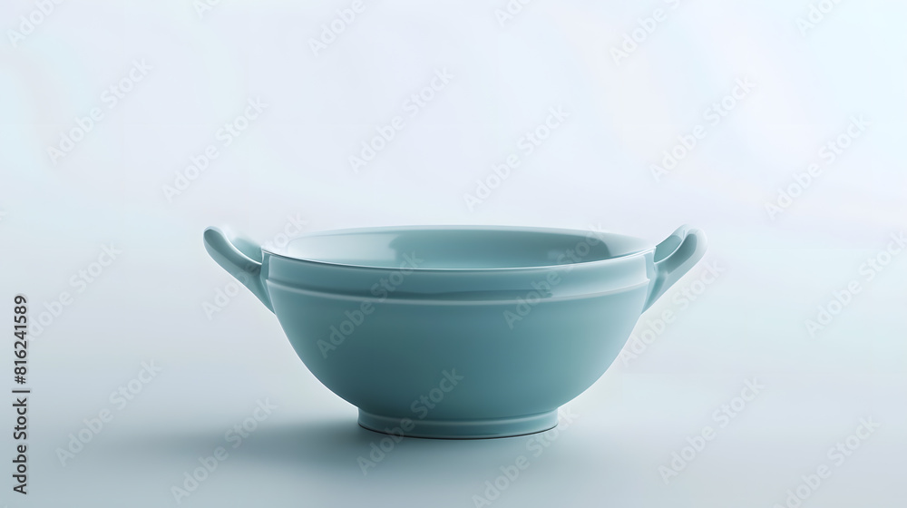 Aufkleber Empty small bowl with handle isolated on white background : Generative AI