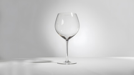 Fototapeta premium Beautiful large wine lamp isolated on a white background Transparent wine glass on a white background : Generative AI
