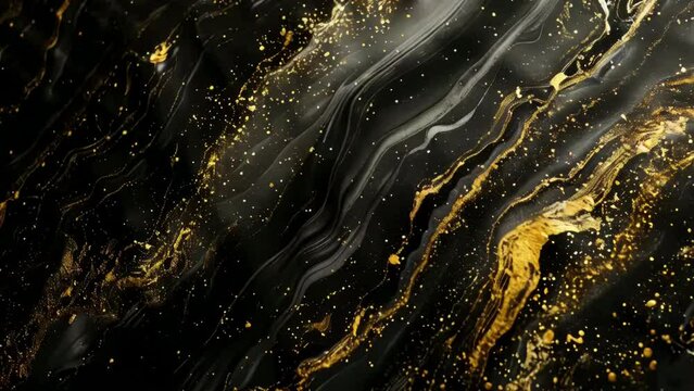 Black and gold background with gold glitter