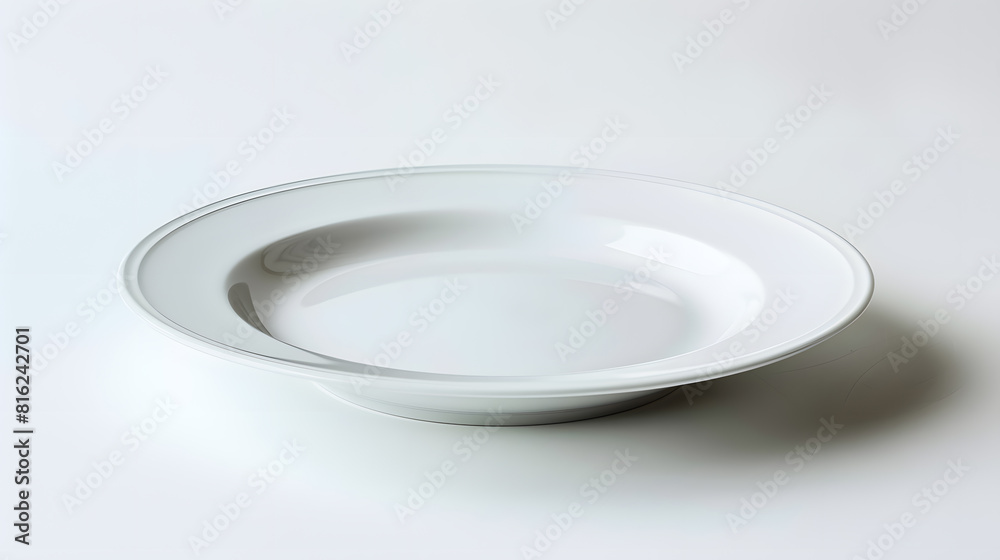 Poster Empty plate isolated on white background After some edits : Generative AI