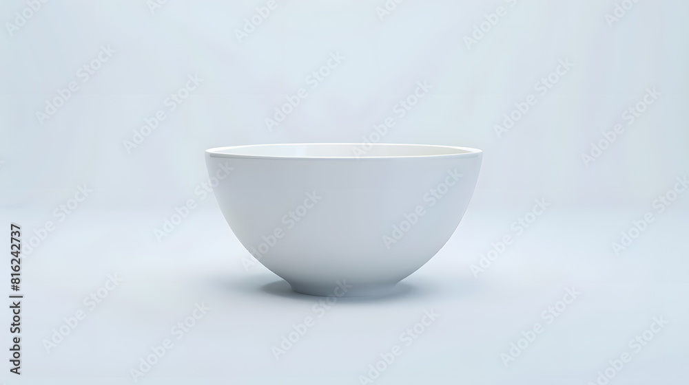 Poster empty bowl isolated on white background : generative ai