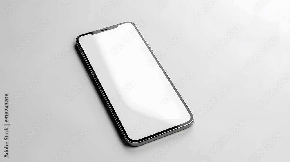 Aufkleber smartphone with a blank screen on a white background smartphone mockup closeup isolated on white bac