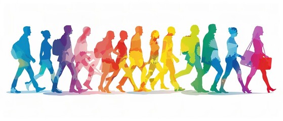 People of all backgrounds walking together, embodying an inclusive business mindset that values dignity and respect for everyone