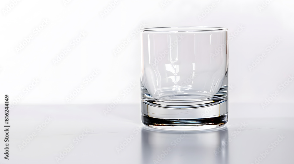 Poster Empty drinking highball glass isolated on white background with clipping path : Generative AI