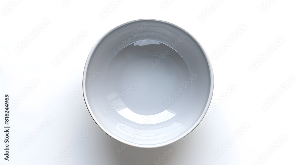 Poster empty bowl isolated on white background top view : Generative AI