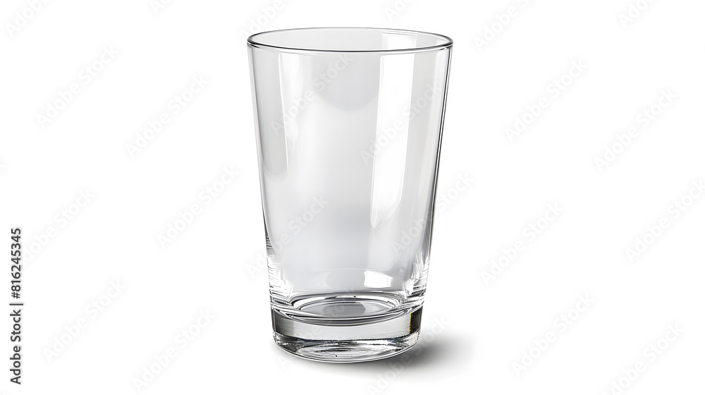 Poster empty drinking highball glass isolated on white background with clipping path glassware for home res