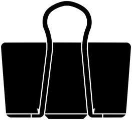 paperclip illustration business silhouette note logo clip icon school outline office binder paper work administration document file report holder shape documents reminder list for vector graphic