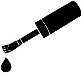 manicure illustration brush silhouette beauty logo polish icon nail outline female pedicure care salon fashion cosmetic woman bottle glamour shape hand spa beautiful for vector graphic background