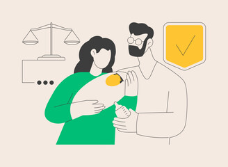 Adoption of a child abstract concept vector illustration.