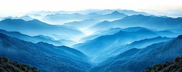 Layered blue mountains fade into the distance