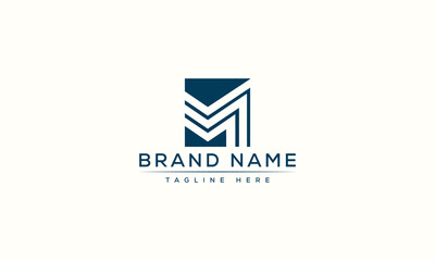 Logo design letter MV . Elegant modern. Vector template.