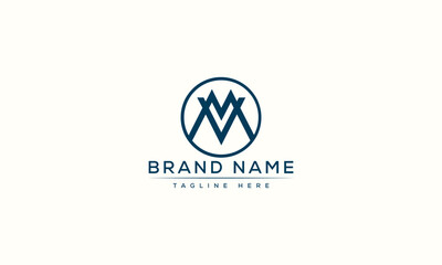 Logo design letter MV . Elegant modern. Vector template.