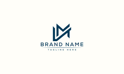 Logo design letter MV . Elegant modern. Vector template.