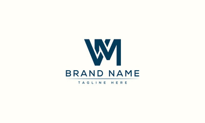 Logo design letter MV . Elegant modern. Vector template.