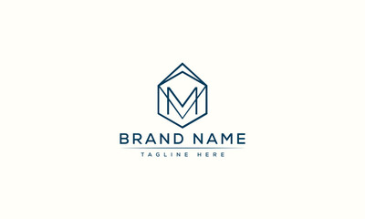 Logo design letter MV . Elegant modern. Vector template.