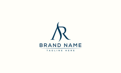 Logo design letter AR . Elegant modern. Vector template.